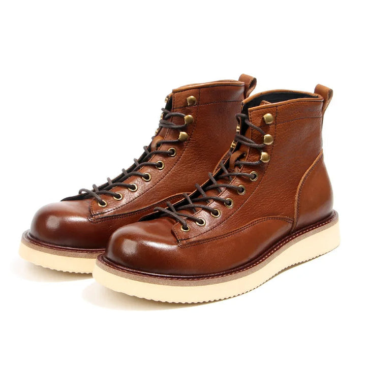 Henry | Lace-Up Ankle Boots with Contrast Sole