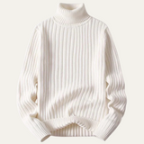 Men's Wool Ribbed Turtleneck Sweater | Classic Comfort, Timeless Style