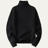 Men's Wool Ribbed Turtleneck Sweater | Classic Comfort, Timeless Style