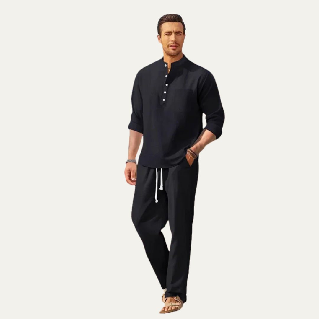 Vincent | Lightweight Long Sleeve Shirt and Trousers Set