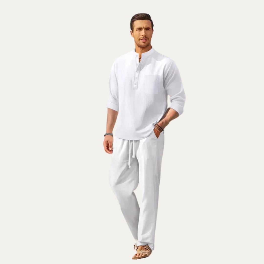 Vincent | Lightweight Long Sleeve Shirt and Trousers Set