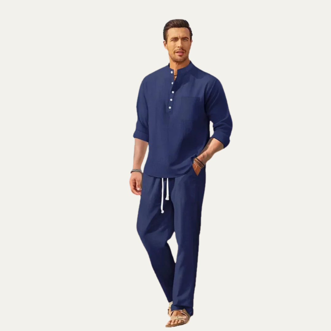 Vincent | Lightweight Long Sleeve Shirt and Trousers Set