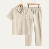 Men's Bordeaux Summer Set | Relaxed Comfort & Effortless Style