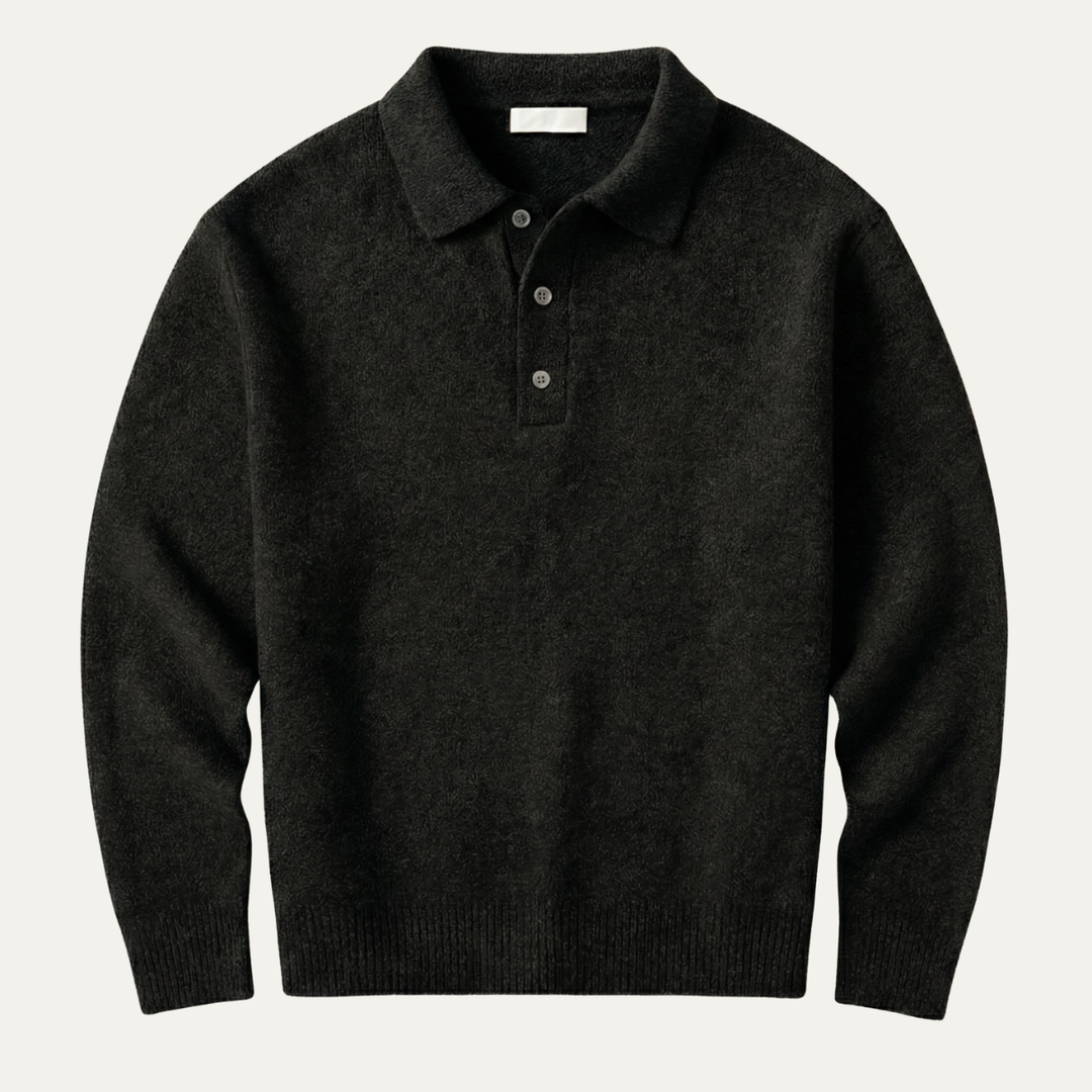 Shane | Cashmere-Blend Knitted Polo Jumper