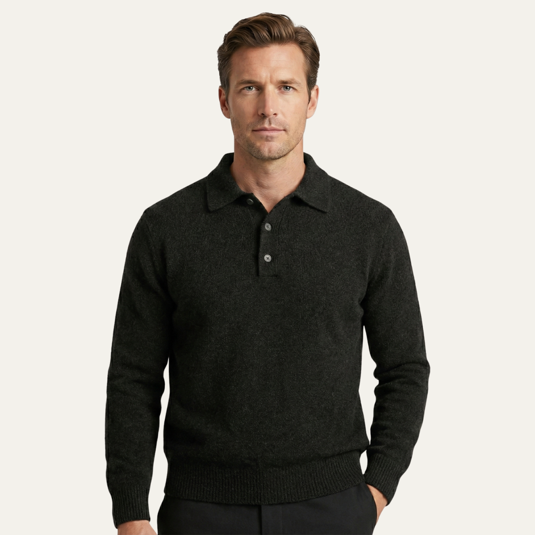 Shane | Cashmere-Blend Knitted Polo Jumper