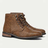 Men's Leather Ankle Boots | Durable Combat Style