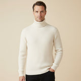 Men's Wool Ribbed Turtleneck Sweater | Classic Comfort, Timeless Style