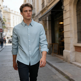 Men's Linen Cotton Business Shirt | Professional Comfort & Breathable Style