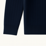 Men's Half Zip Ribbed Sweater | Classic Comfort & Versatile Style