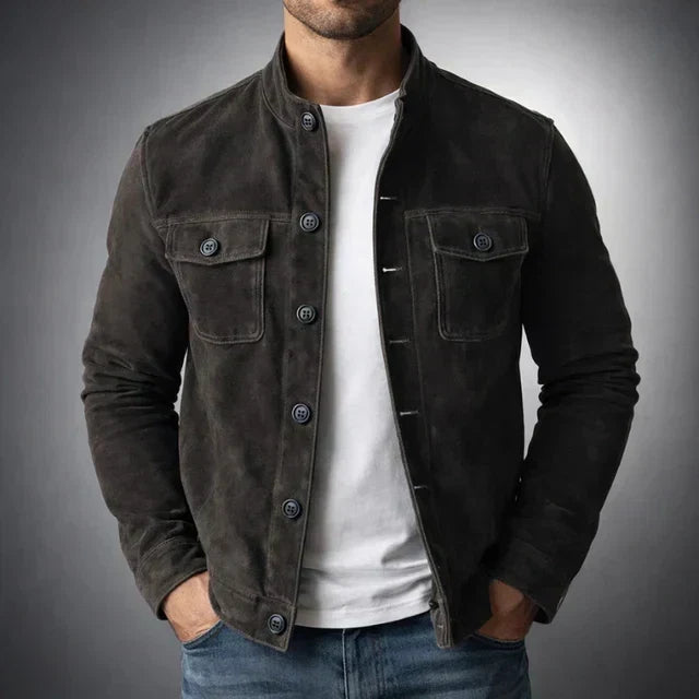 Luke | Suede-Look Jacket with Front Pockets