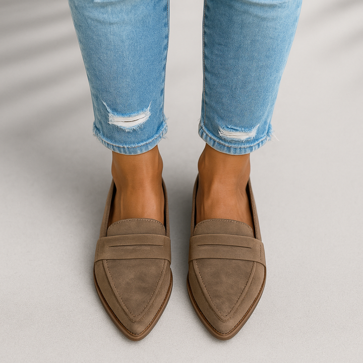 Penelope | Leather Slip-On Loafers with Cushioned Insole