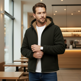 Men's Fleece Lined Hooded Winter Jacket | Warm Comfort, Classic Style