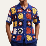 Men's Crochet Polo Shirt | Relaxed Fit Summer Style