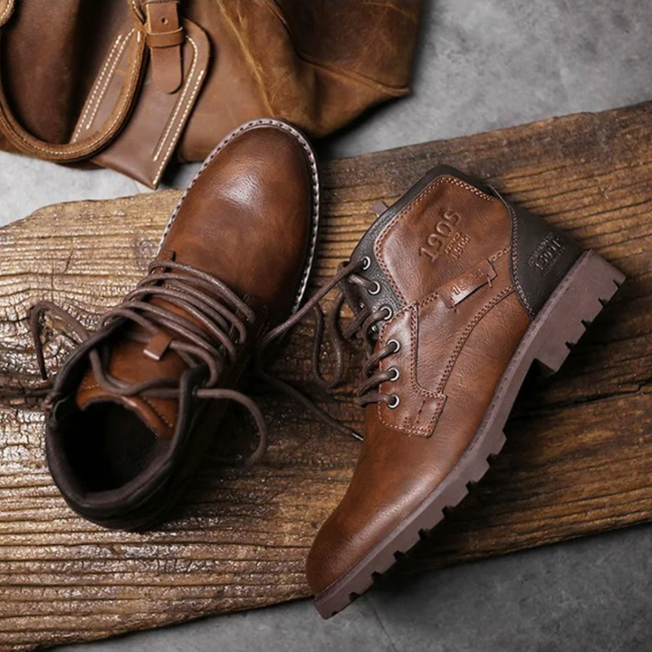 Oliver | Leather Lace-Up Combat Boots
