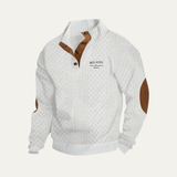 Men's Quarter Zip Sweater | Milano Knit with Elbow Patches