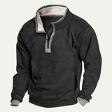 Men's Winter Sweater | Warm, Comfortable Half-Button Design
