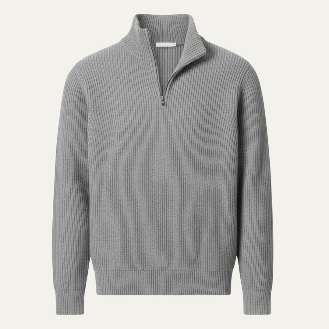 Tyler | Ribbed Knit Quarter-Zip Jumper