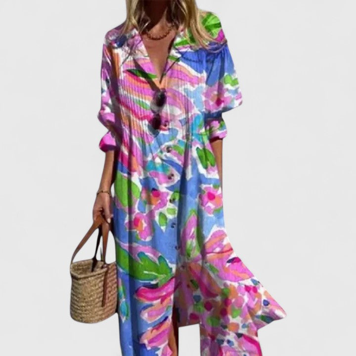 Paula | Elegant Bohemian Floral Dress