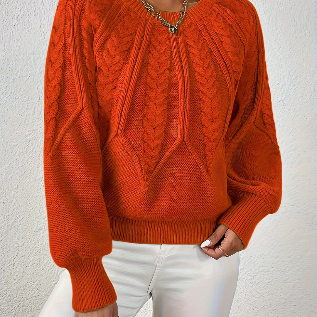 Tracey | Crew Neck Cable Knit Jumper