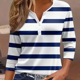 Striped V-Neck Top | Timeless Elegance with Modern Comfort