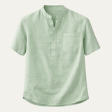 Men's Henley Shirt | Premium Cotton Linen Comfort