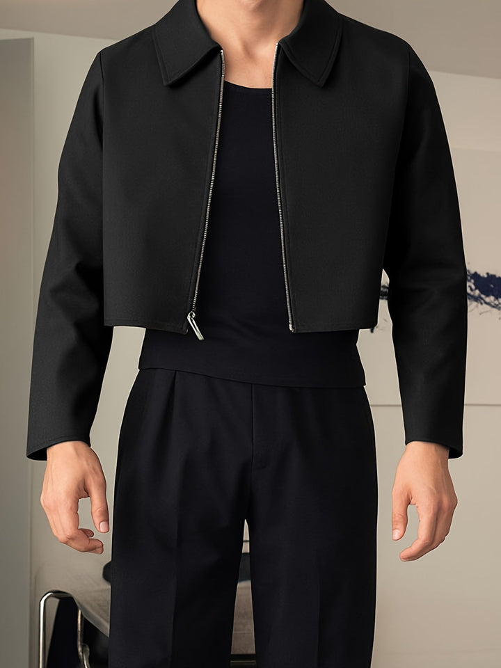 Dylan | Cropped Structured Zip Jacket