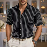 Men's Striped Summer Shirt | Breathable, Casual Style
