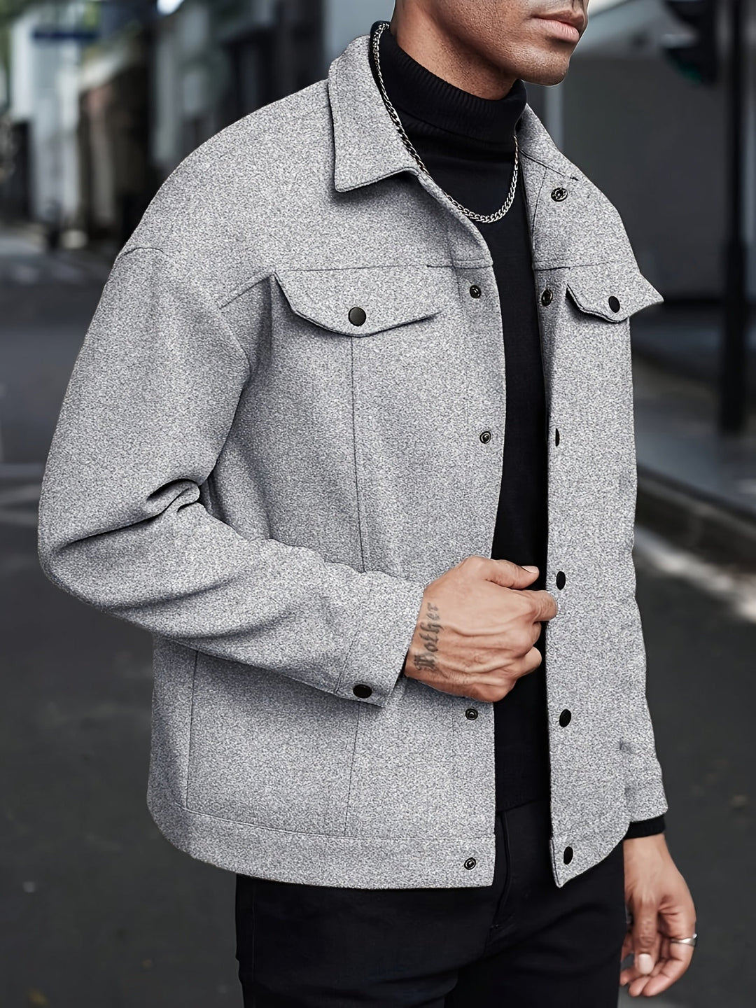 Reuben | Snap-Button Overshirt Jacket