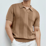 Men's Short Sleeve Knitted Polo Shirt | Casual Comfort & Trendy Style