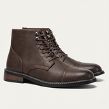 Men's Leather Ankle Boots | Durable Combat Style