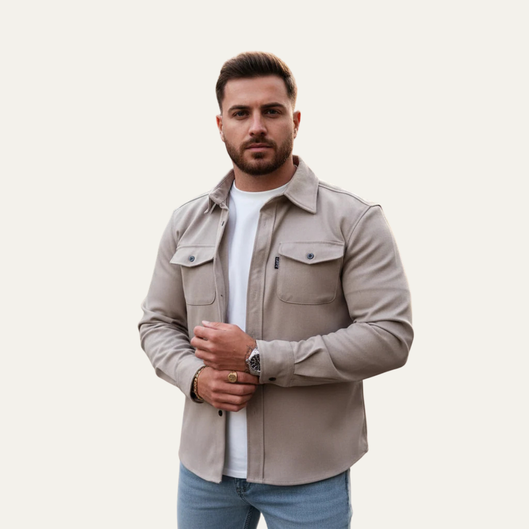 Evan | Cotton Blend Button-Up Shirt