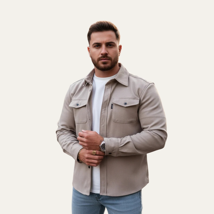 Evan | Cotton Blend Button-Up Shirt