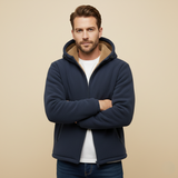 Men's Fleece Lined Hooded Winter Jacket | Warm Comfort, Classic Style