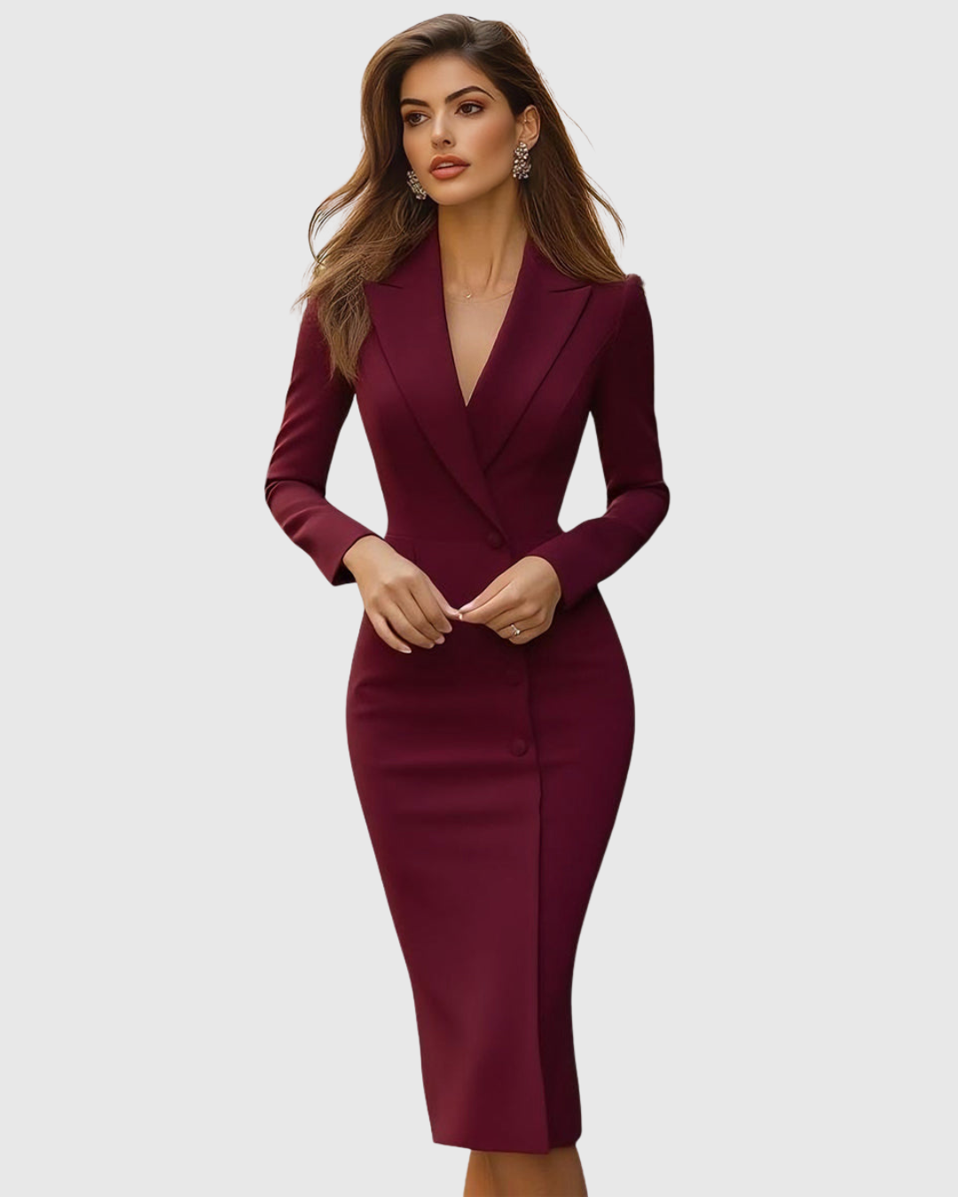 Seleneva | Professional Tailored Midi Dress