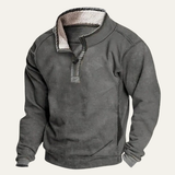 Men's Winter Sweater | Warm, Comfortable Half-Button Design