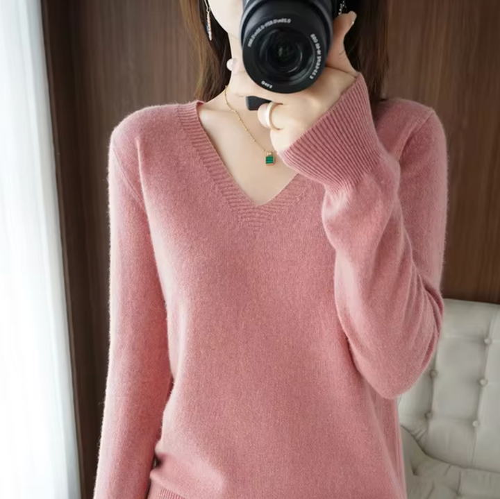 Carys | Cashmere V-Neck Jumper