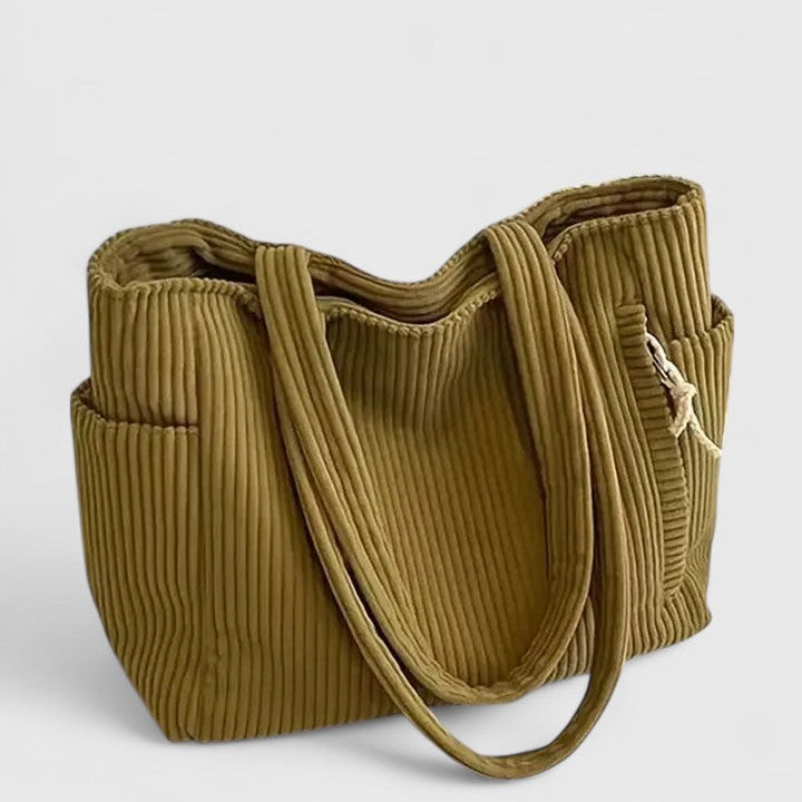 Ribbed Handbag | Textured Sophistication, Modern Versatility