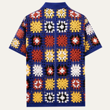 Men's Crochet Polo Shirt | Relaxed Fit Summer Style