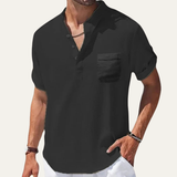 Men's Breathable Henley Linen Shirt | Lightweight Summer Comfort