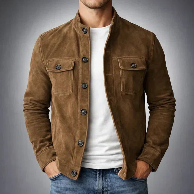 Luke | Suede-Look Jacket with Front Pockets