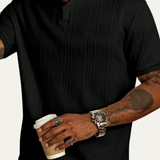 Men's Textured Button Up Polo | Casual Summer Style