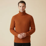 Men's Wool Ribbed Turtleneck Sweater | Classic Comfort, Timeless Style