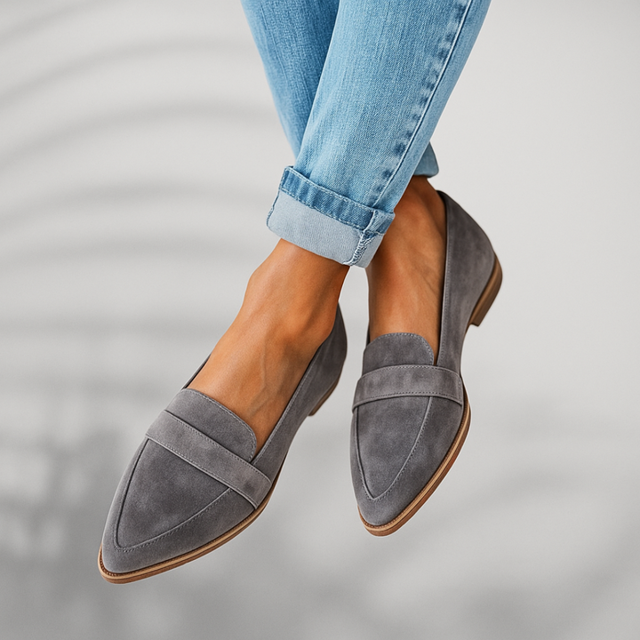 Penelope | Leather Slip-On Loafers with Cushioned Insole