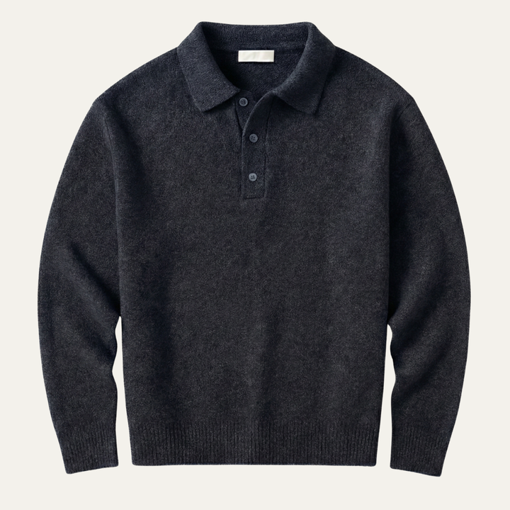 Shane | Cashmere-Blend Knitted Polo Jumper