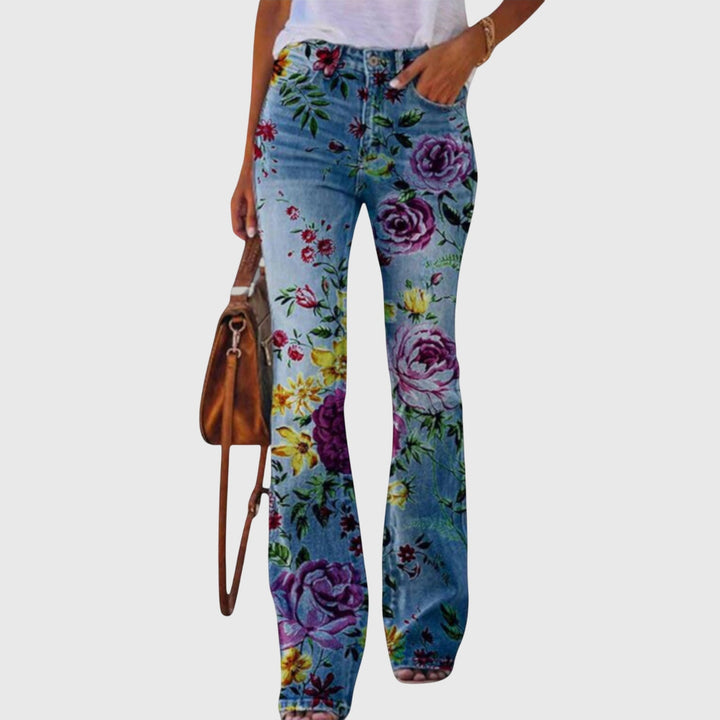 Women's Floral Trousers | Romantic Floral Print