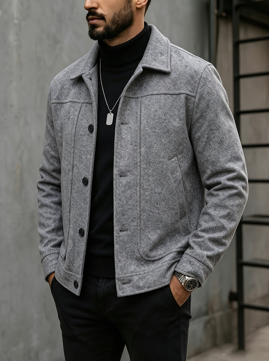 Adam | Tailored Button-Front Jacket