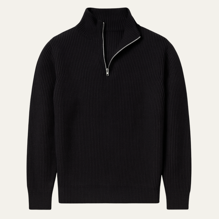 Tyler | Ribbed Knit Quarter-Zip Jumper