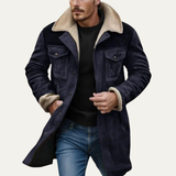 Men's Vintage Shearling Lined Winter Jacket | Classic Warmth & Timeless Style