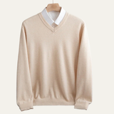 Men's Merino Wool V-Neck Sweater | Premium Comfort & Timeless Style