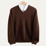 Men's Merino Wool V-Neck Sweater | Premium Comfort & Timeless Style